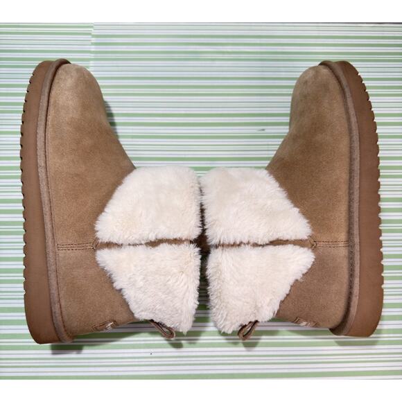 UGG Koolaburra Aubrei Mini Women's Winter Boots Shoes Size 7 Taupe Suede - Picture 5 of 8